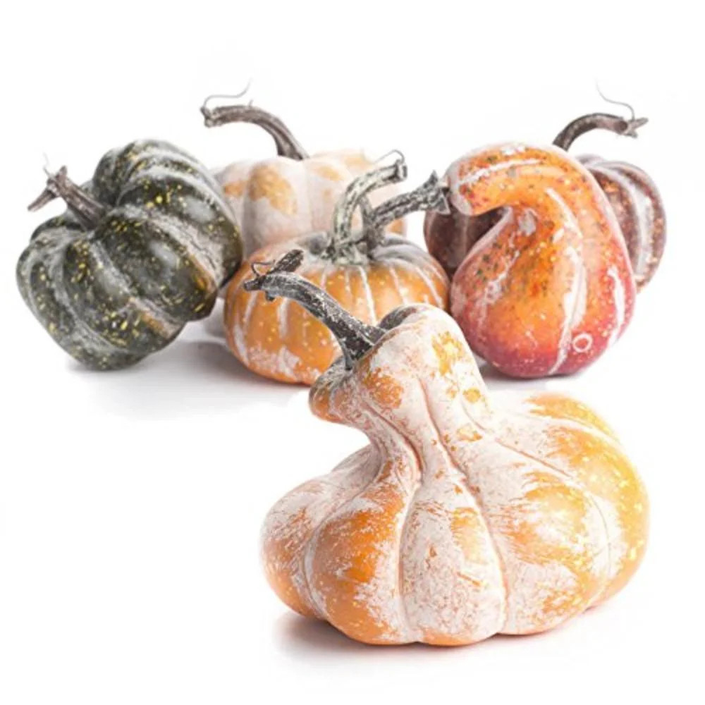 Package of 6 Assorted Artificial Frosted Gourds and Pumpkins for Fall Decor, Harvest assortment o... | Walmart (US)