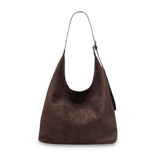 Aucuu Tote Bags for Women, Shoulder Bag, Suede Leather Hobo Bag, Suede Tote Bag with Adjustable Shoulder Strap, Large Capacity Slouchy Shoulder Bags Handbags for School Work Shopping Travel Daily Use | Amazon (UK)