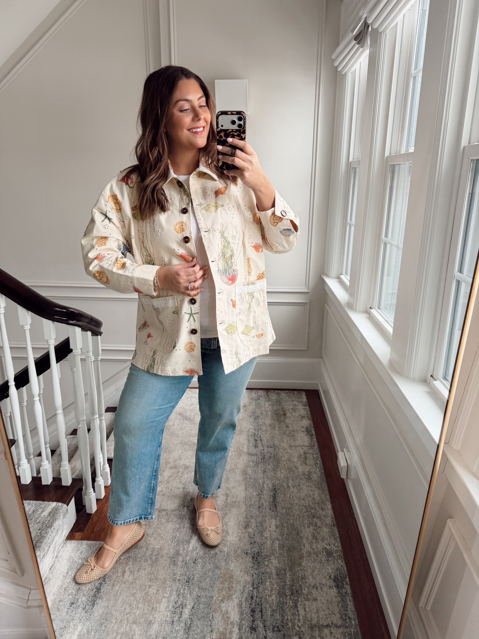 Spring outfit - wearing size 1X in jacket - sharing similar style non-maternity jeans. Use CARALYN20 at @Anthropologie through 3/8 for 20% off $100+

#LTKMidsize #LTKSaleAlert #LTKSeasonal