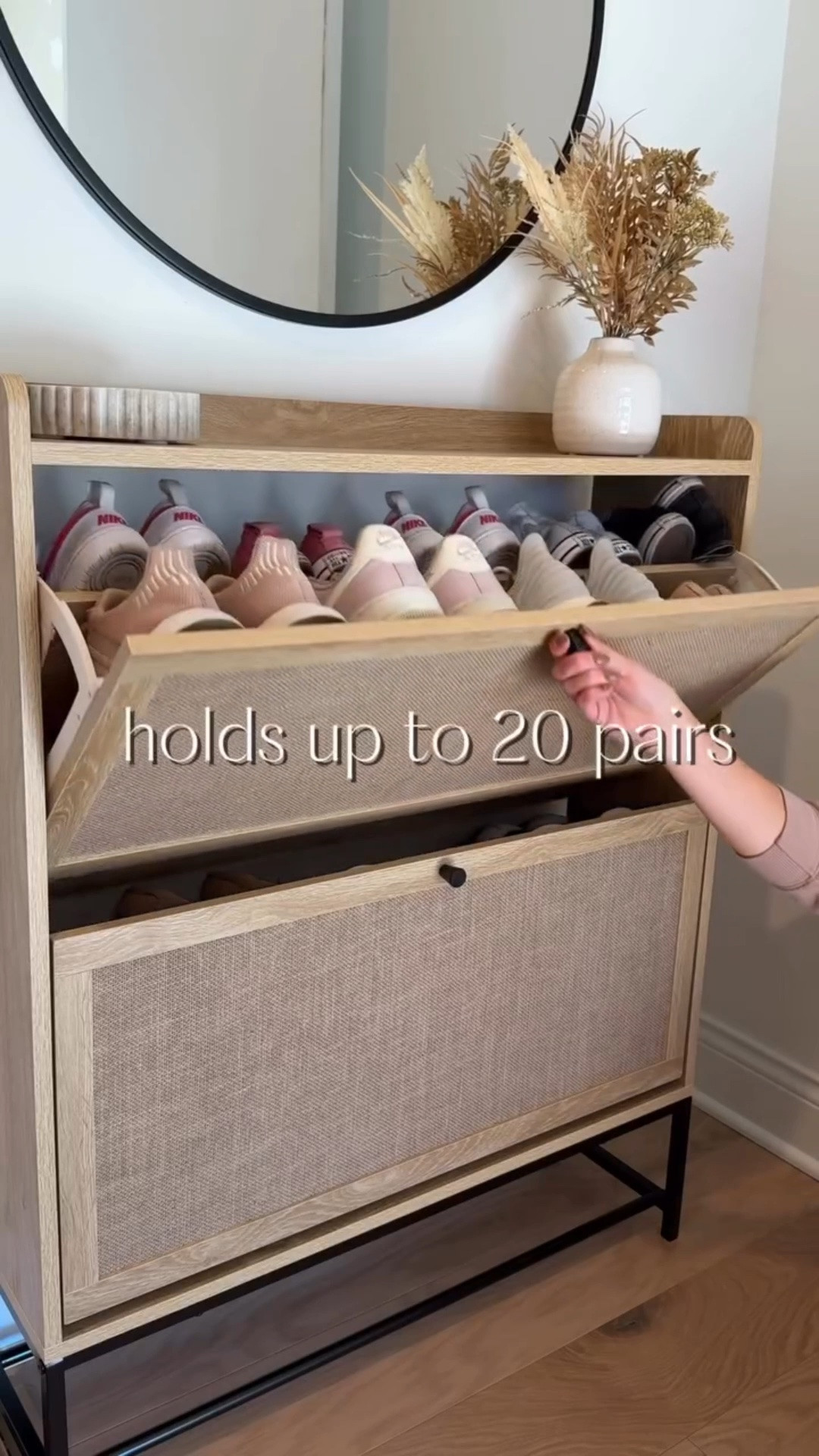 Shoe solution just in time for back to school👟 
This cabinet holds up to 20 pairs of shoes (including my husband’s) it’s narrow to fit in small spaces, and it’s looks nice too!

#LTKHome #LTKmomlife #LTKdayinmylife