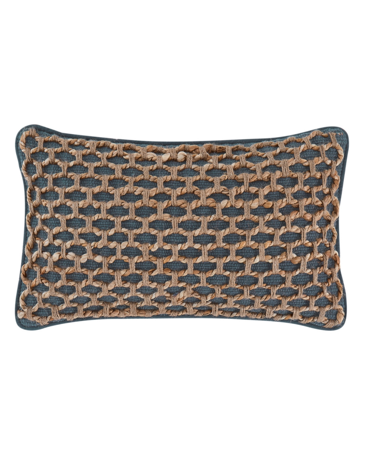 Boho Living Jada Jute Decorative Pillow, 12" x 20" - Indigo | Macy's