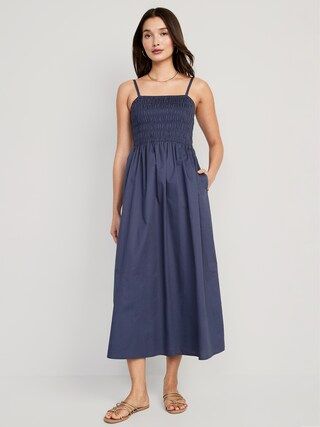 Fit & Flare Sleeveless Smocked Maxi Cami Dress for Women | Old Navy (CA)