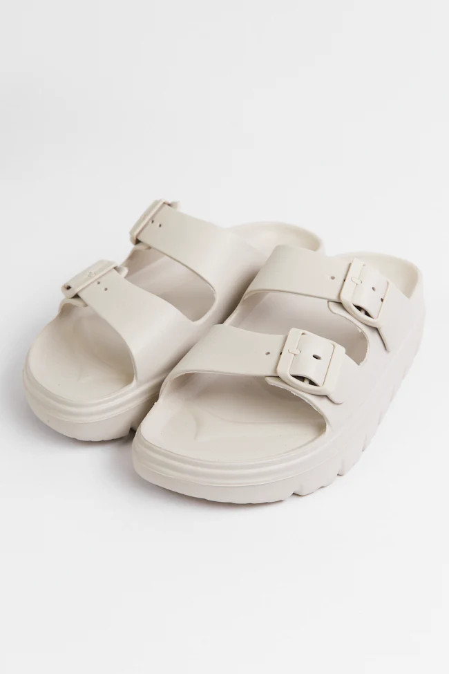 Johanna Ivory Sandals | Pink Lily