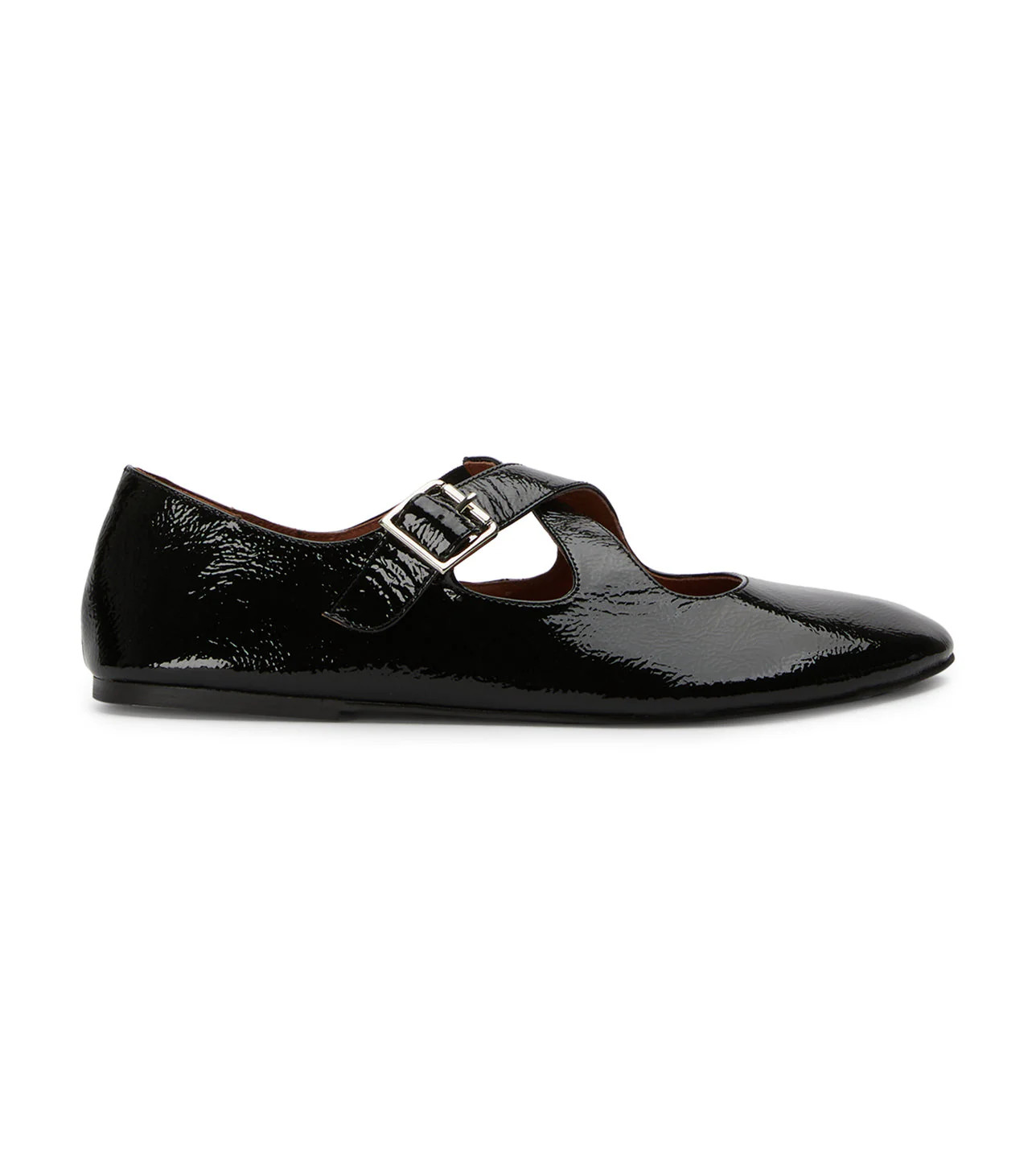 Matilda Black Nappa Patent Flats | Tony Bianco US