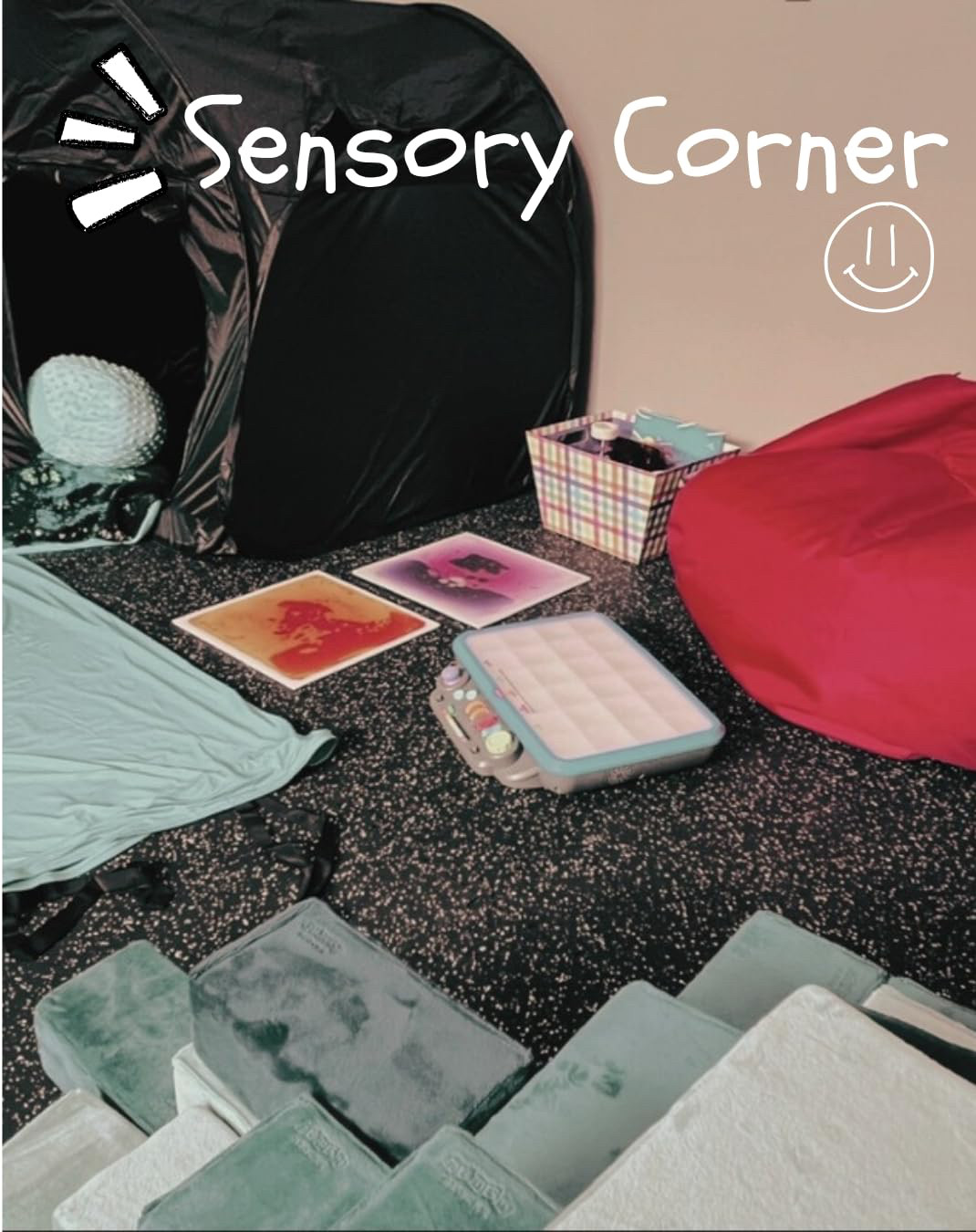  Kids Sensory corner spot for autism + adhd regulation and comfort. Not everything is needed, any of these products or similar are helpful! 

#sensoryroom #sensoryplay #sensorytoys #calmdowncorner #autism #OTtoys #Otactivities 

 

#LTKmomlife #LTKKids #LTKSaleAlert