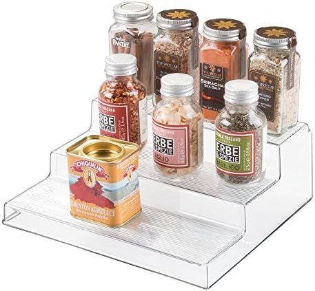 iDesign Linus Linus Plastic 3-Tier Spice Rack, Stadium Organizer Rack for Kitchen Pantry, Cabinet... | Amazon (US)