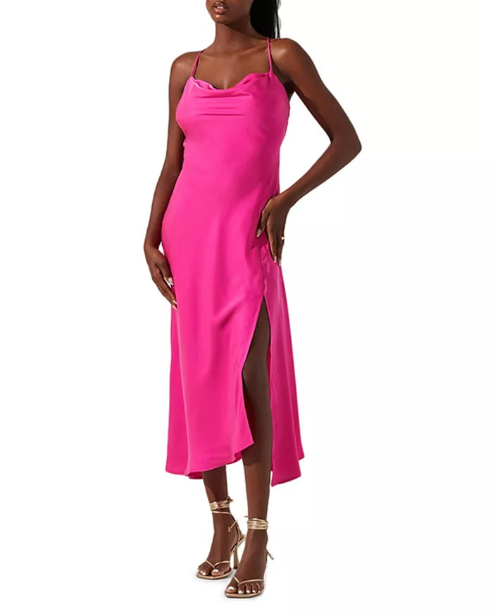 Strappy Cowl Neck Slip Dress | Bloomingdale's (US)