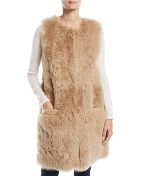 Reversible Leather & Lamb Fur Vest | Neiman Marcus