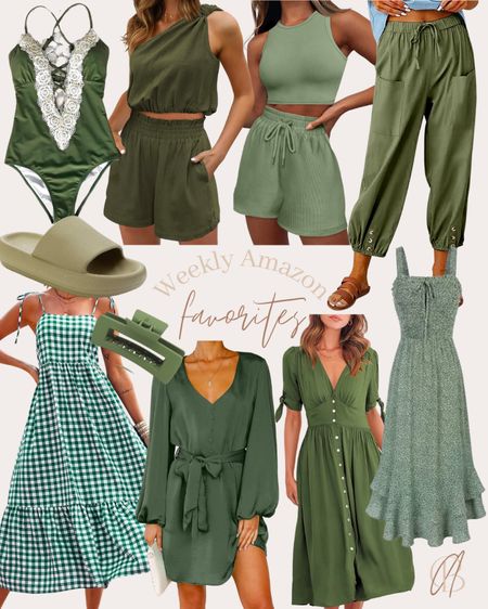 Weekly amazon favorites - olive green edition 💚 

Dress 
Athleisure 
One piece swimsuit 

#LTKunder100 #LTKstyletip #LTKSeasonal