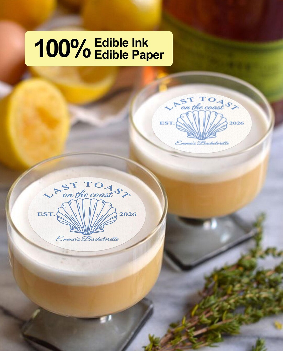 Last Toast on the Coast Edible Toppers/coastal Bachelorette Party Decor/beach Bach Weekend/toast ... | Etsy (US)