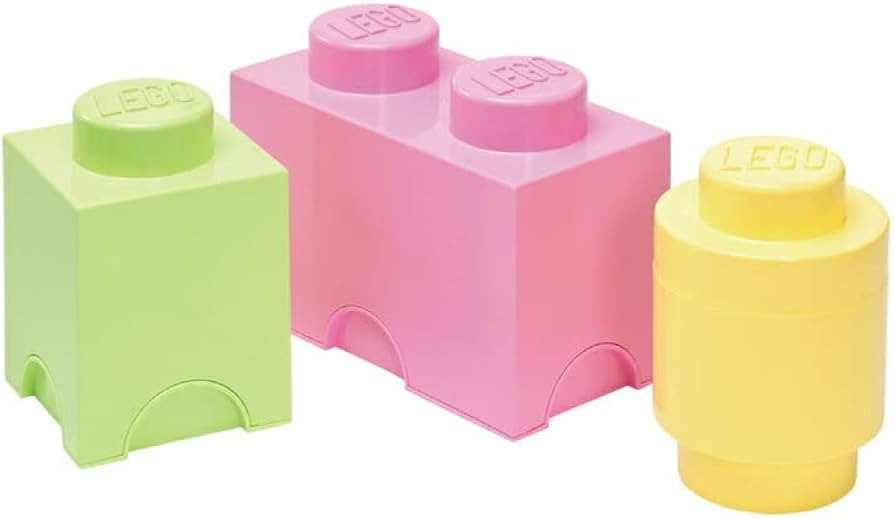 LEGO Storage Brick Multipack S, Pastel, Stackable Storage Boxes, Set of 3 pcs | Amazon (US)