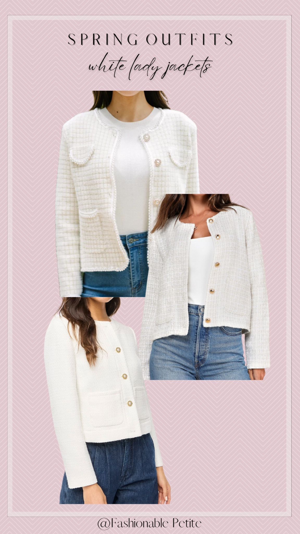 White lady jackets for spring.

Tweed jacket. White jacket. Spring outfit. Lady jacket. Spring outfits. Spring jacket. 

#LTKSeasonal
