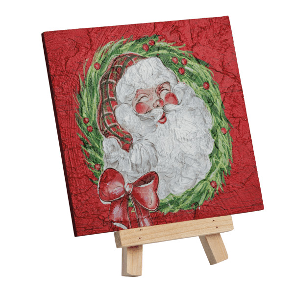 Santa Easel Plaque | Mud Pie