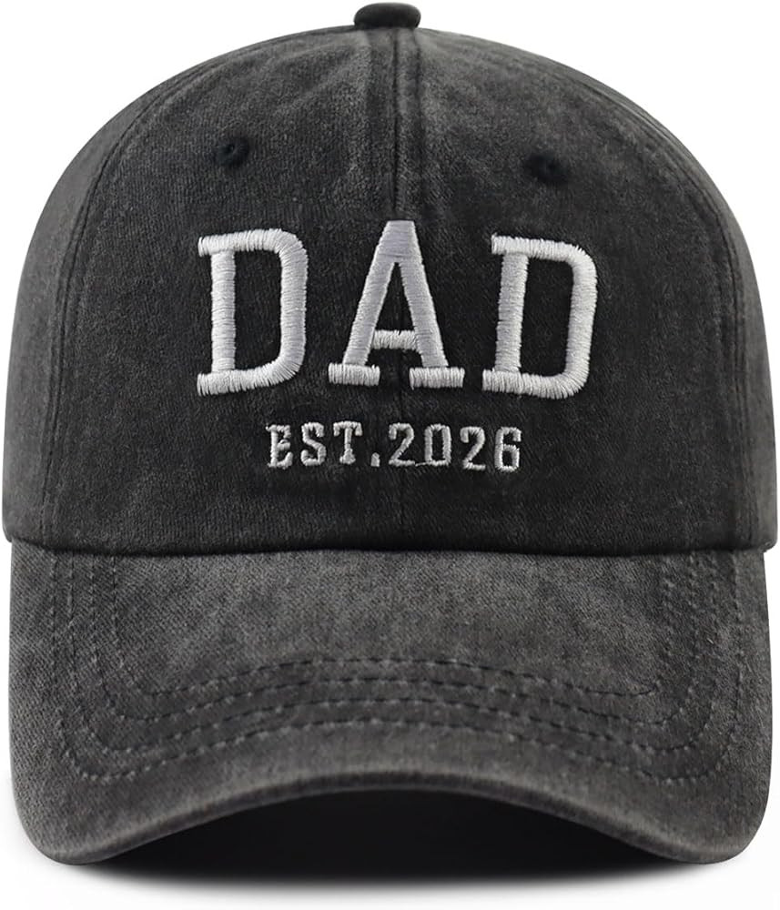 2PCS Mom and Dad EST 2026 Hat for Women Men, Funny Adjustable Cotton Embroidered New Parents Gift... | Amazon (US)