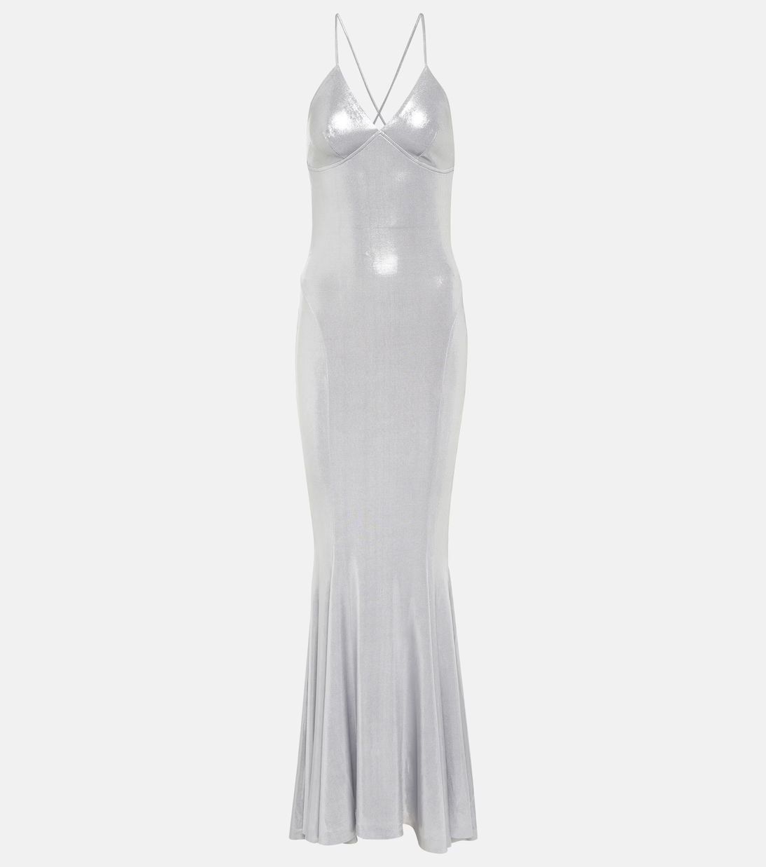 Metallic jersey lamé gown | Mytheresa (UK)