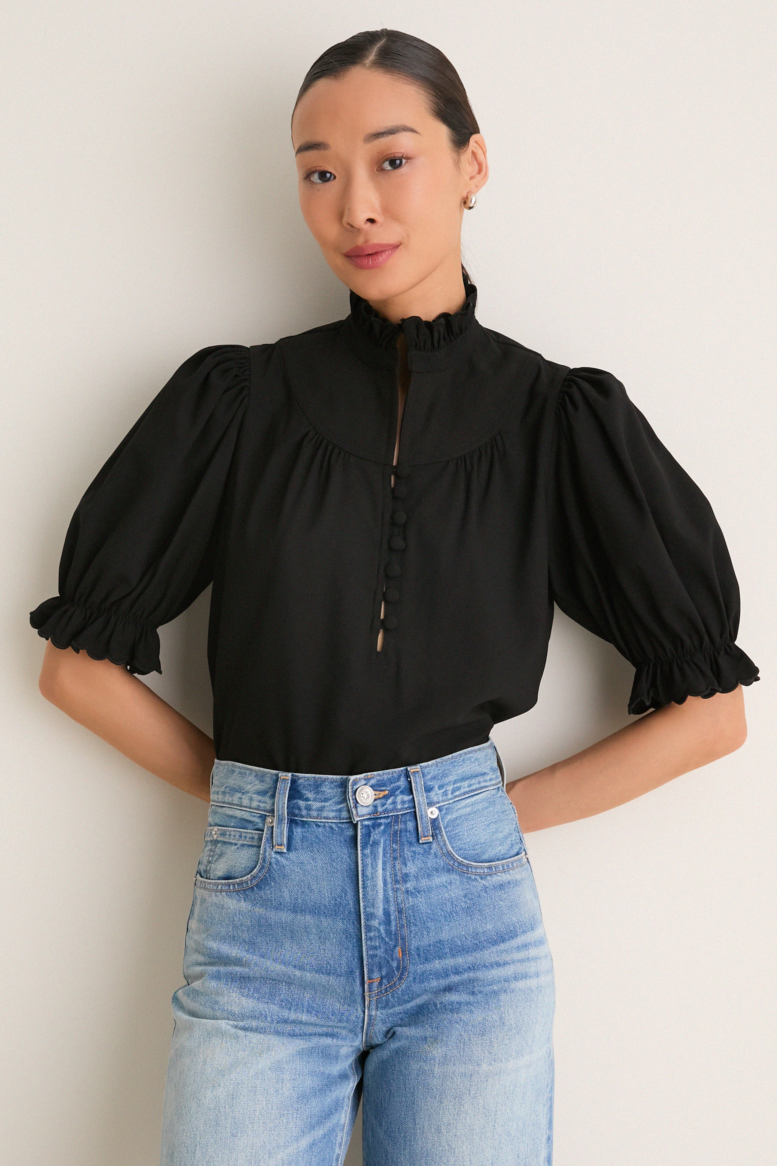 Blue Stripe Selena Blouse | Tuckernuck (US)
