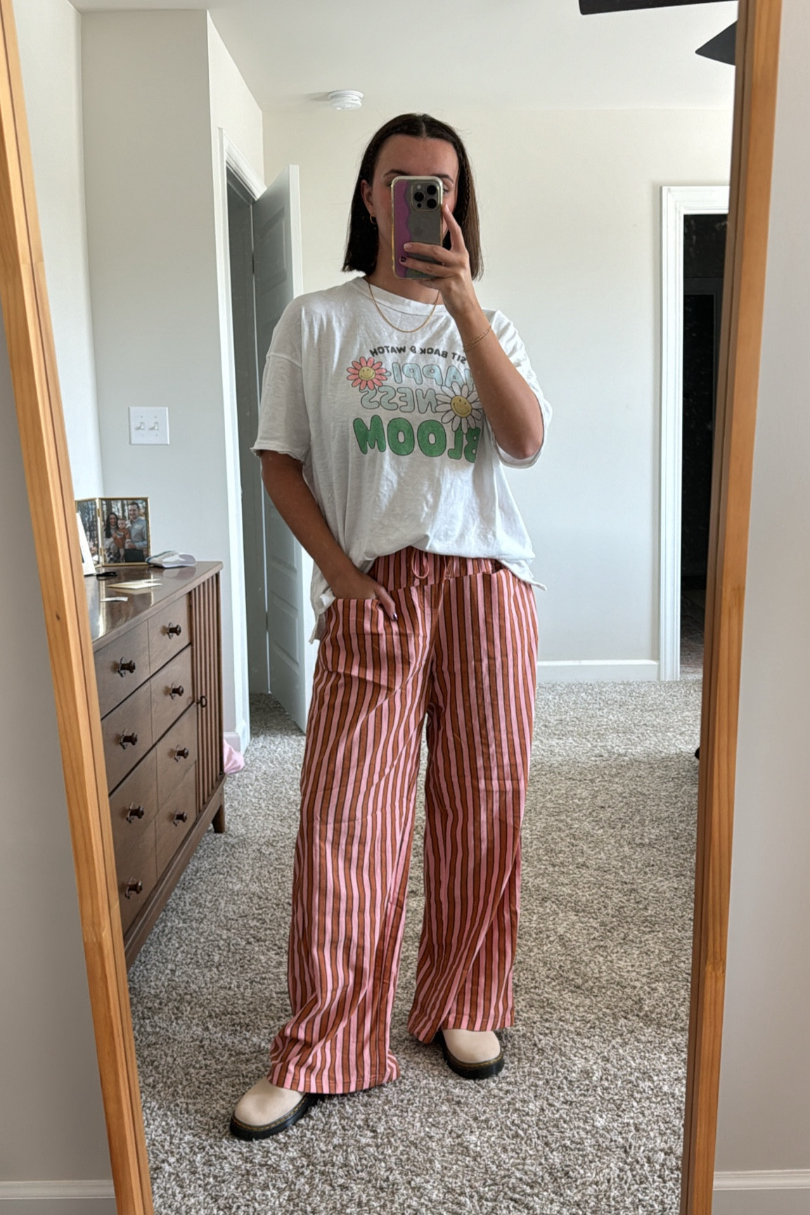 Lil running errands outfit! 

Free people inspired striped linen pants and a fun aerie oversized graphic tee 

#LTKStyleTip
