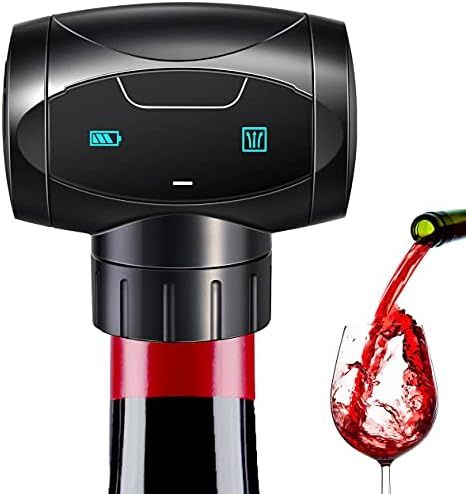 KTKUDY Electric Wine Stoppers, Best Gift for Wine Lover, Automatic Wine Vacuum Pump with Stoppers... | Amazon (US)