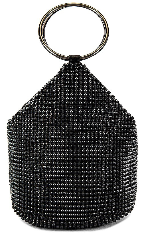olga berg Bianca Ball Mesh Handle Bag in Black. | Revolve Clothing (Global)