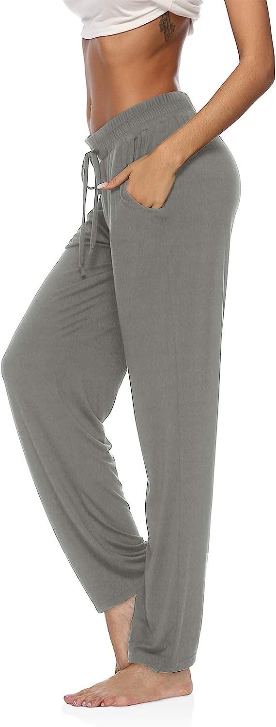 DIBAOLONG Womens Yoga Pants Wide Leg Comfy Drawstring Loose Straight Lounge Running Workout Leggi... | Amazon (US)