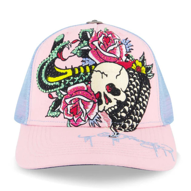Rhinestone Cobra Hat In Pink/sky | Shop Simon