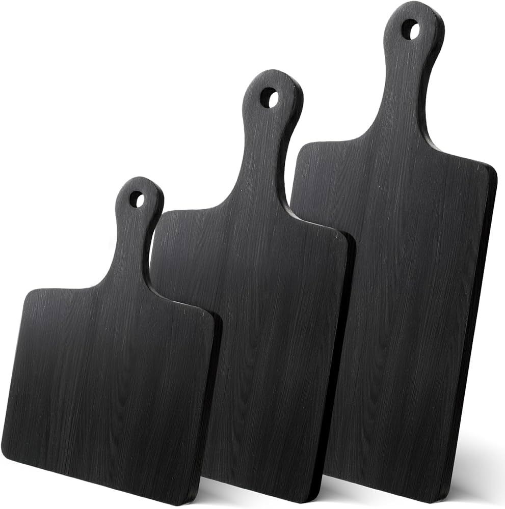 Geetery 3 Packs Cutting Board Charcuterie Board Cutting Board with Handle Wood Serving Board Fanc... | Amazon (US)