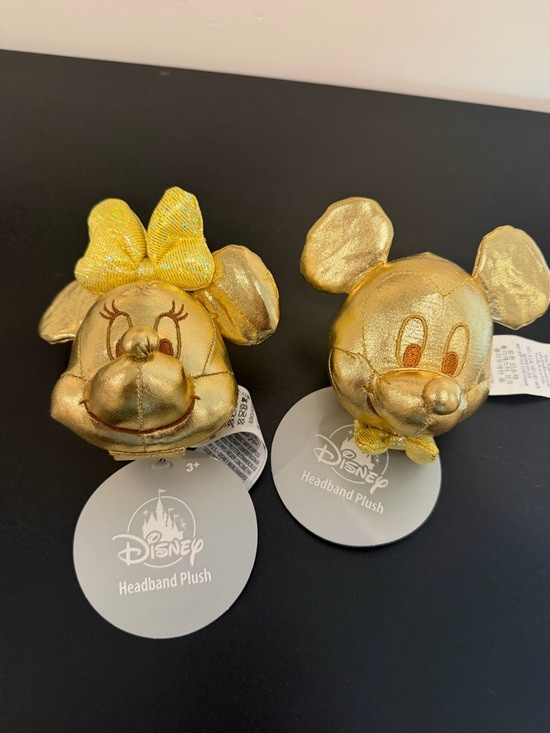 Disney Gold Minnie & Mickey Plush Headband plushies | Poshmark