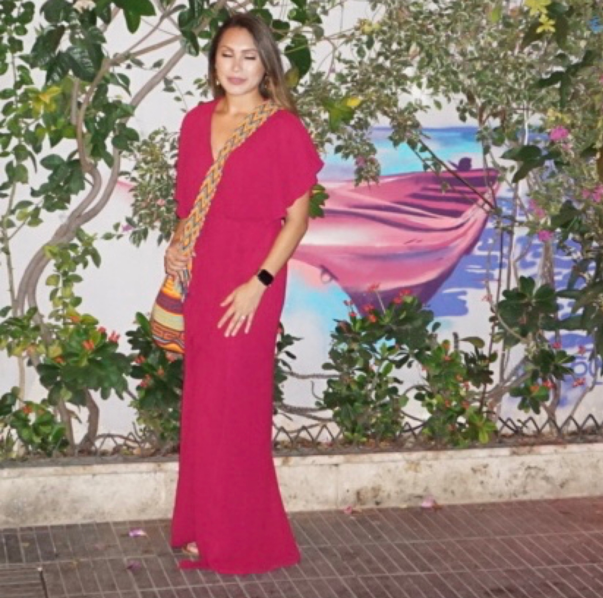 Summer maxi dress, Colombian purse, artisan bag, wedding guest dress, boho style, vacation wear, resort wear, magenta dress, travel style, Colombia outfits 

#LTKitbag #LTKtravel #LTKSeasonal