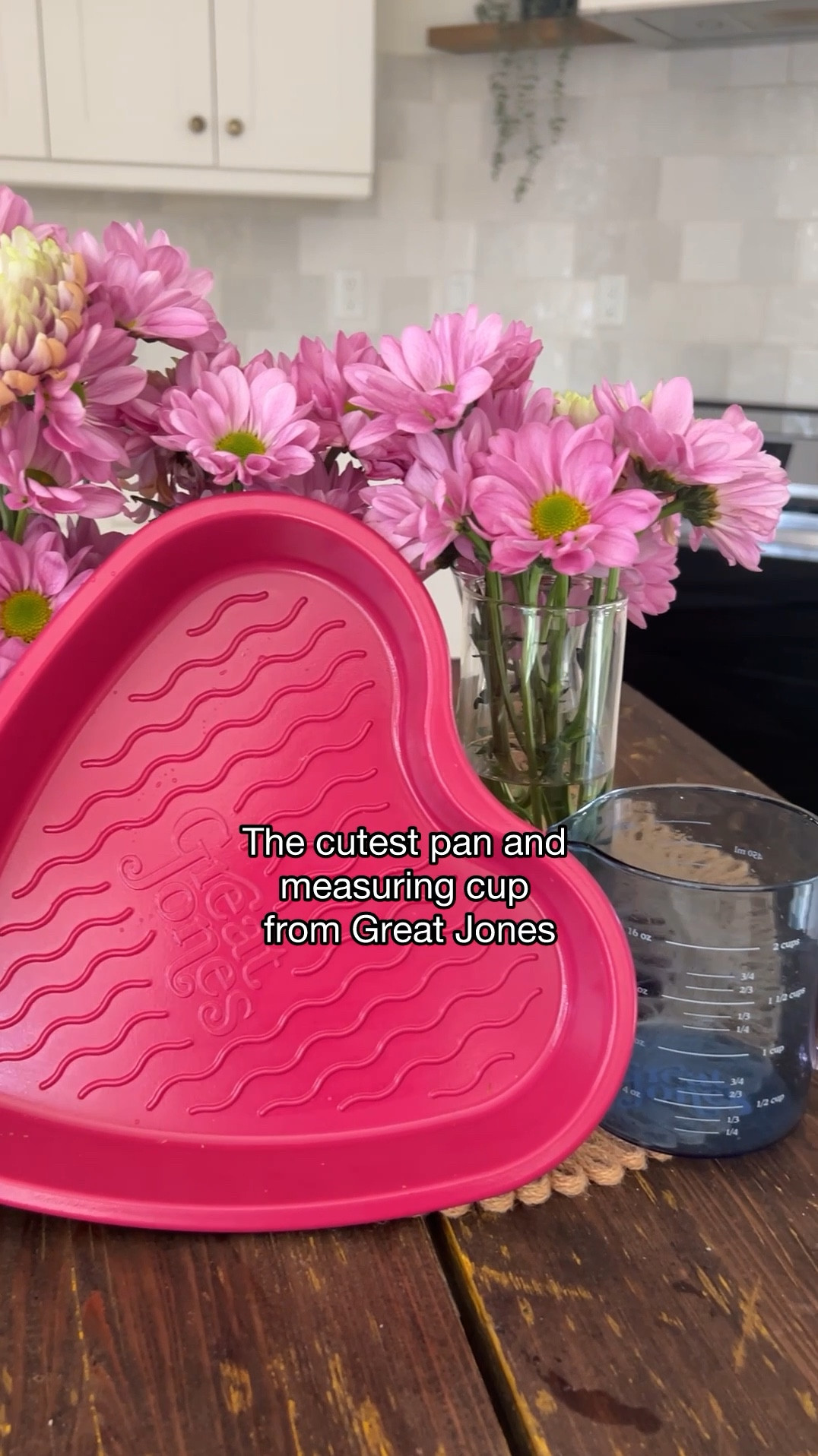 When you're craving a healthy snack and want to make it cute for Valentine's Day - you make my favorite protein/fiber packed Chickpea Cake and place it in a @greatjones heart shaped pan!

I love that this nonstick pan and my cake turned out perfectly! 

Also love this cute Blueberry/Taffy colored Beyond Measure glass measuring cup from @greatjones which makes measuring a breeze!

Shop these products here!

#LTKWatchNow #LTKHome #LTKMostLoved
