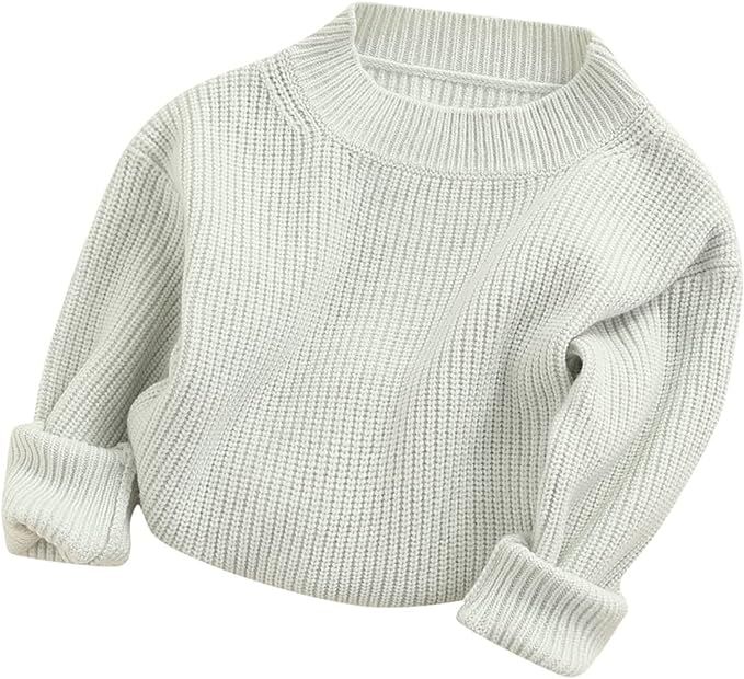 CIYCUIT Toddler Baby Girl Boy Sweater Fall Winter Warm Long Sleeve Knit Oversized Sweater | Amazon (US)