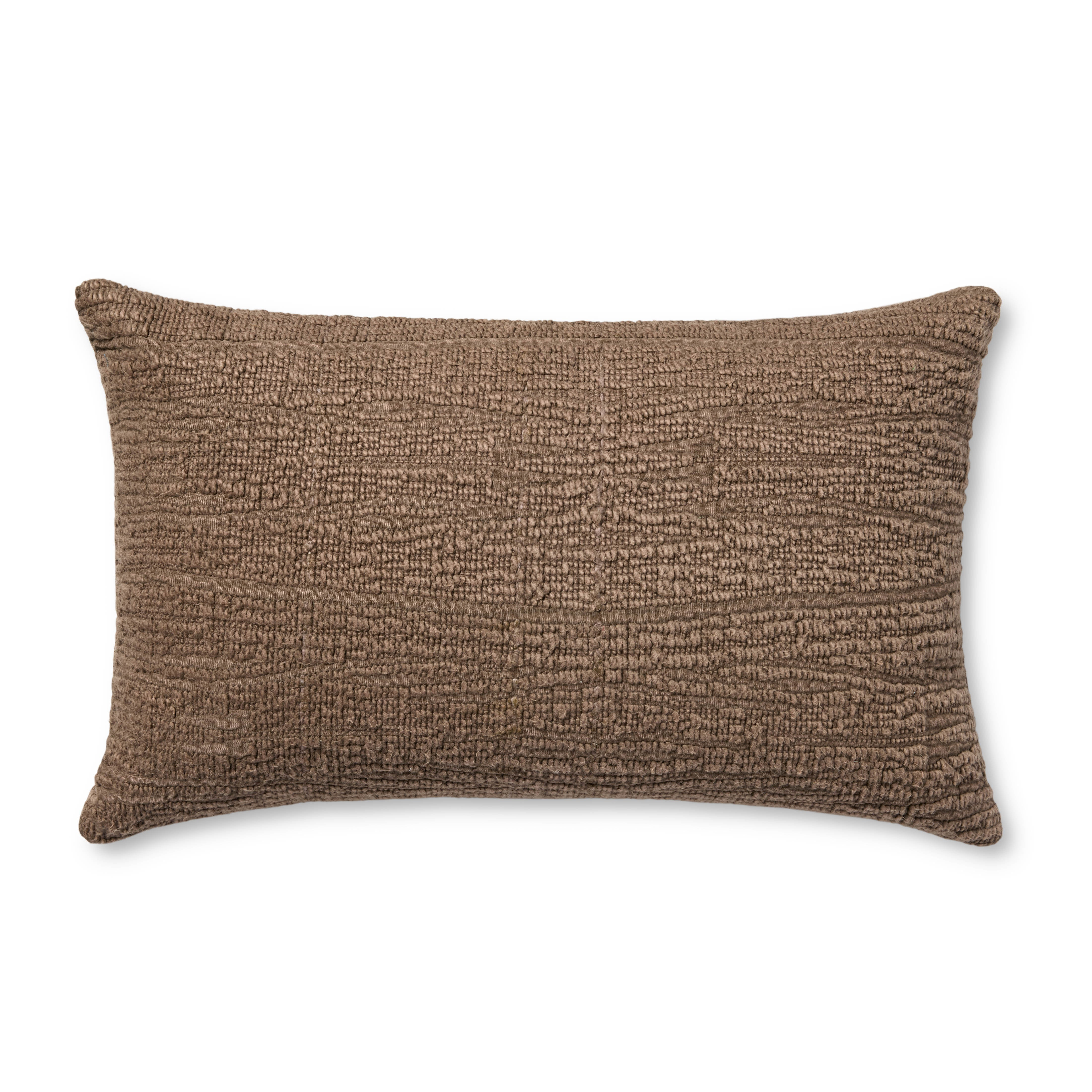 Amber Lewis x Loloi Sutro Brown 13'' x 21'' Pillow | Outrageous Interiors + Design