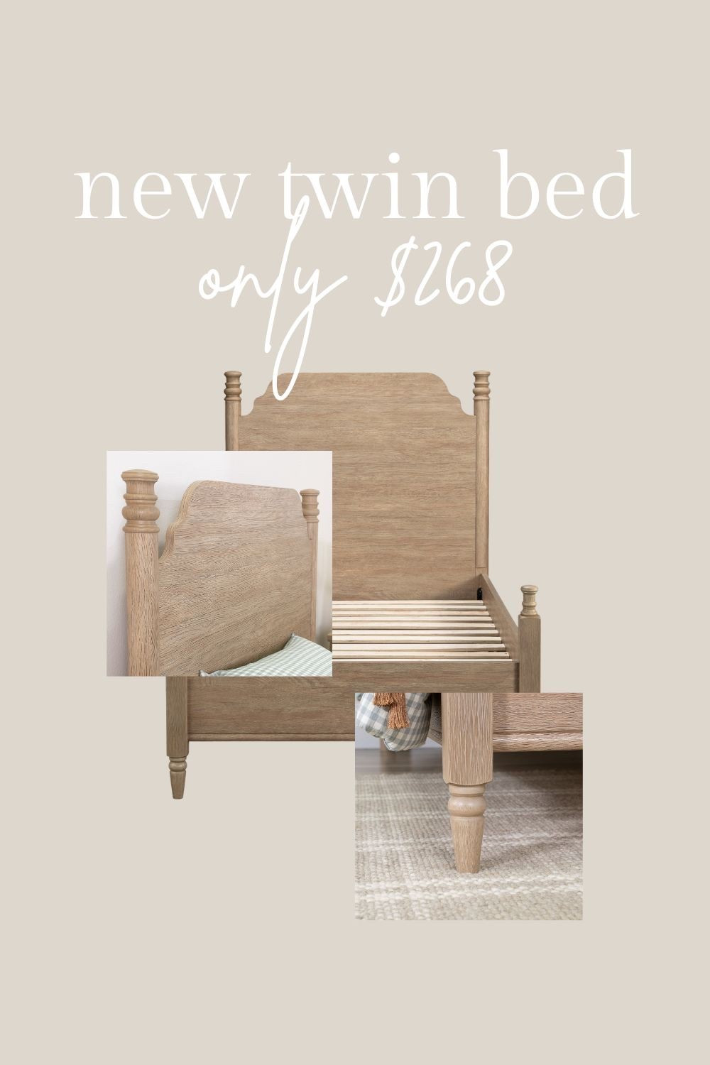 New white oak finish twin size bed at Walmart! I have the nightstands in this finish and it’s so pretty  

#LTKHome