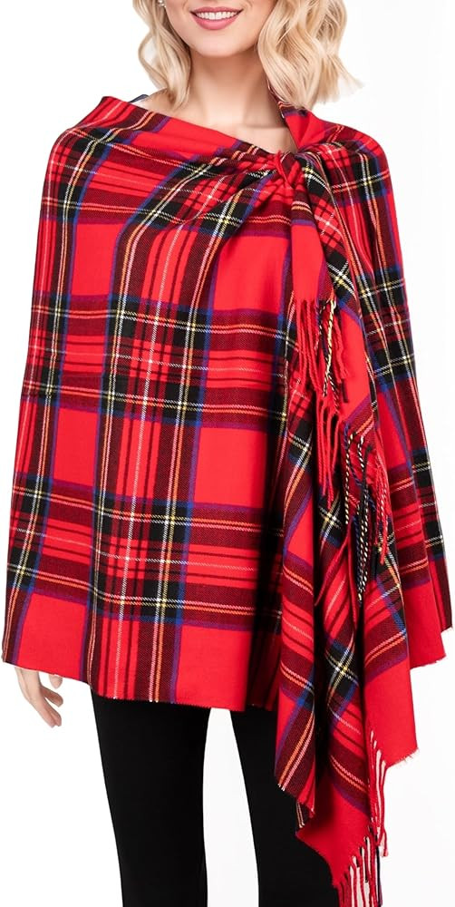 Achillea Long & Wide Scottish Tartan Plaid Shawl Wrap – Soft Cashmere Feel Winter Scarf, Outlan... | Amazon (US)
