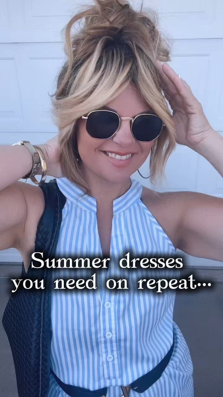 Summer dresses! I love this dress! So effortless not too dressy and not too casual! The fabric does not cling! Love the neck line. I’m wearing a small. 145 5’3