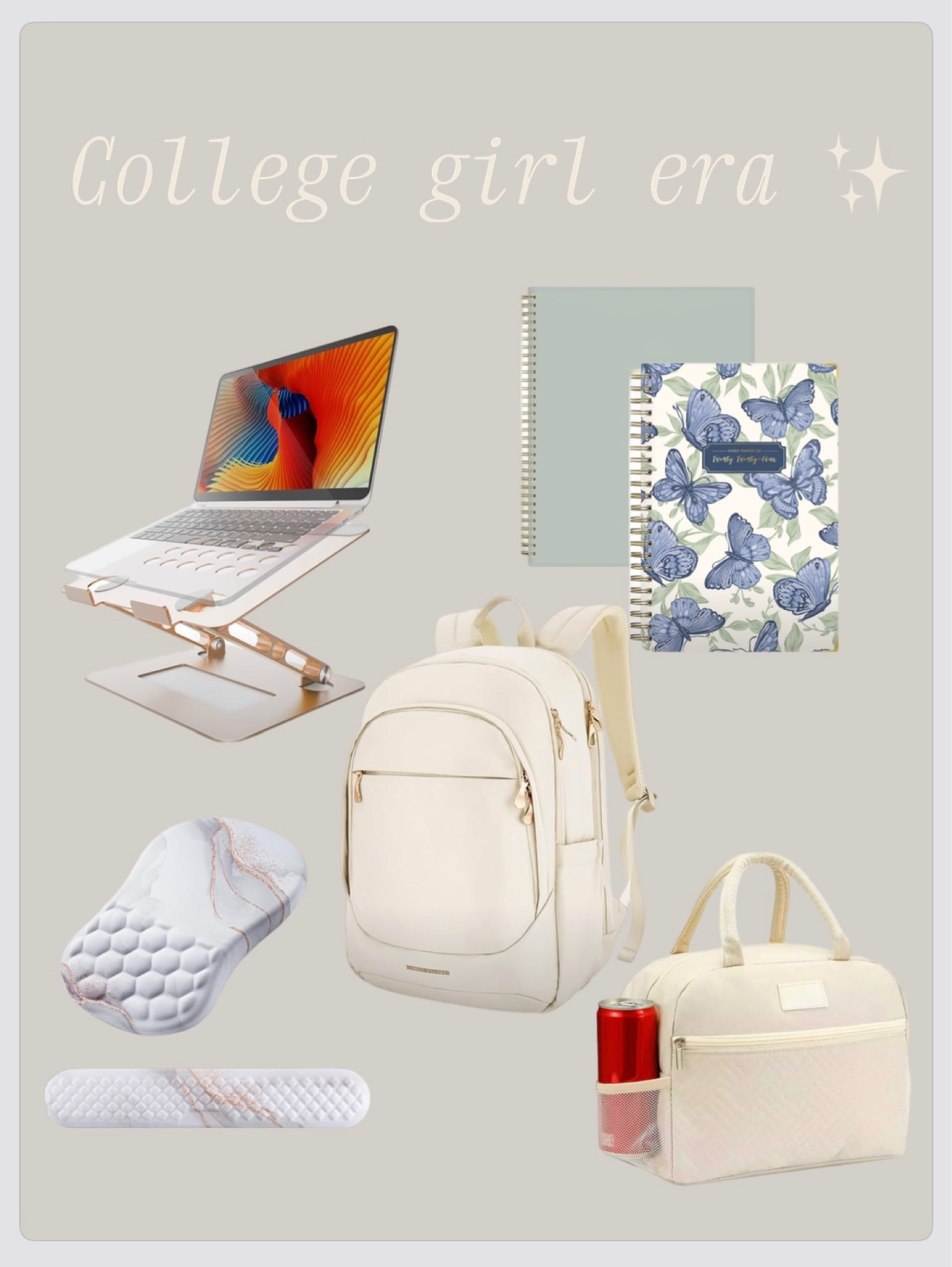 Cute gifts / items for College students! 

•backpack 
•cute aesthetic mouse + laptop ergonomic stand 
• planners 2024 
• neutral lunch box 

Nursing students , med students , college students , teen girl gift ideas 

#LTKsalealert #LTKGiftGuide