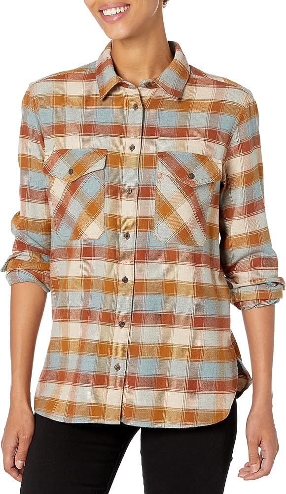 Pendleton Women's Long Sleeve Elbow Patch Cotton Flannel Shirt | Amazon (US)