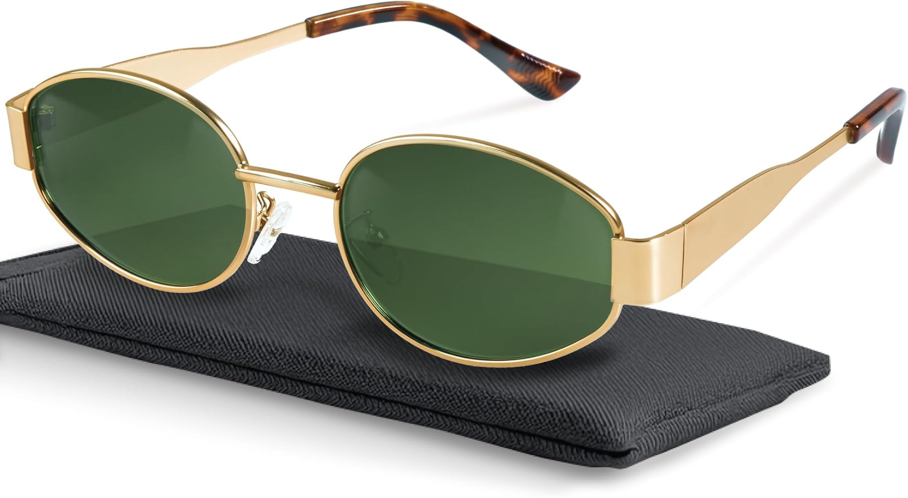 livho 2025 Trendy Oval Sunglasses - Stylish Polarized Shades for Everyday - Retro Metal Frames | Amazon (US)