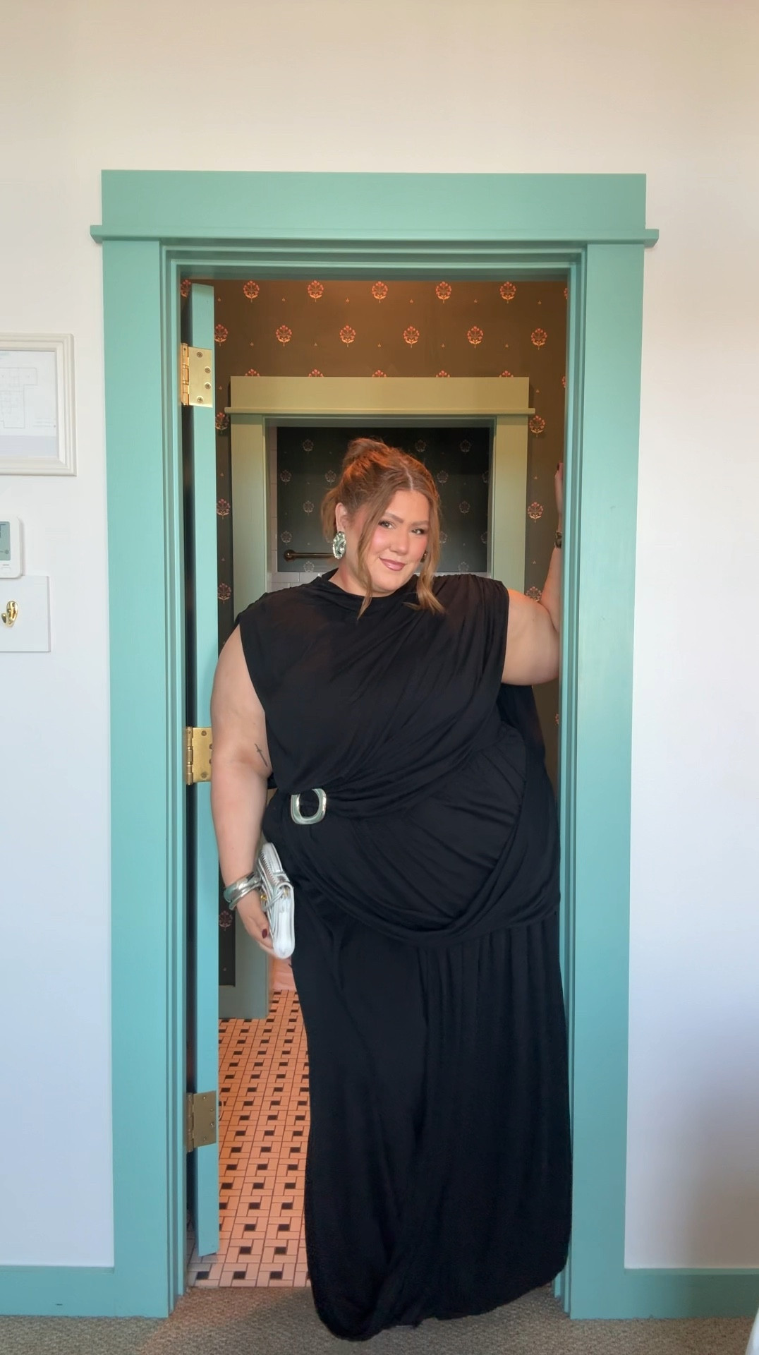 Plus size wedding guest dress of my dreams!! Love the draped look with the open back!!!

Wearing a size US22

#LTKpartywear #LTKwedding #LTKplussize