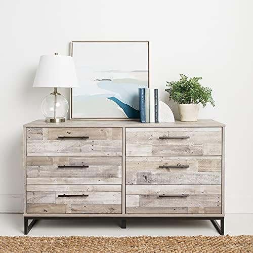 Signature Design by Ashley Neilsville Industrial 6 Drawer Dresser, Butcher Block Gray | Amazon (US)