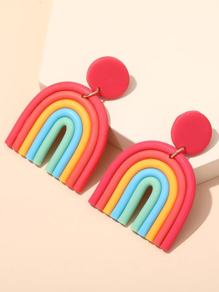 Rainbow Drop Earrings | SHEIN