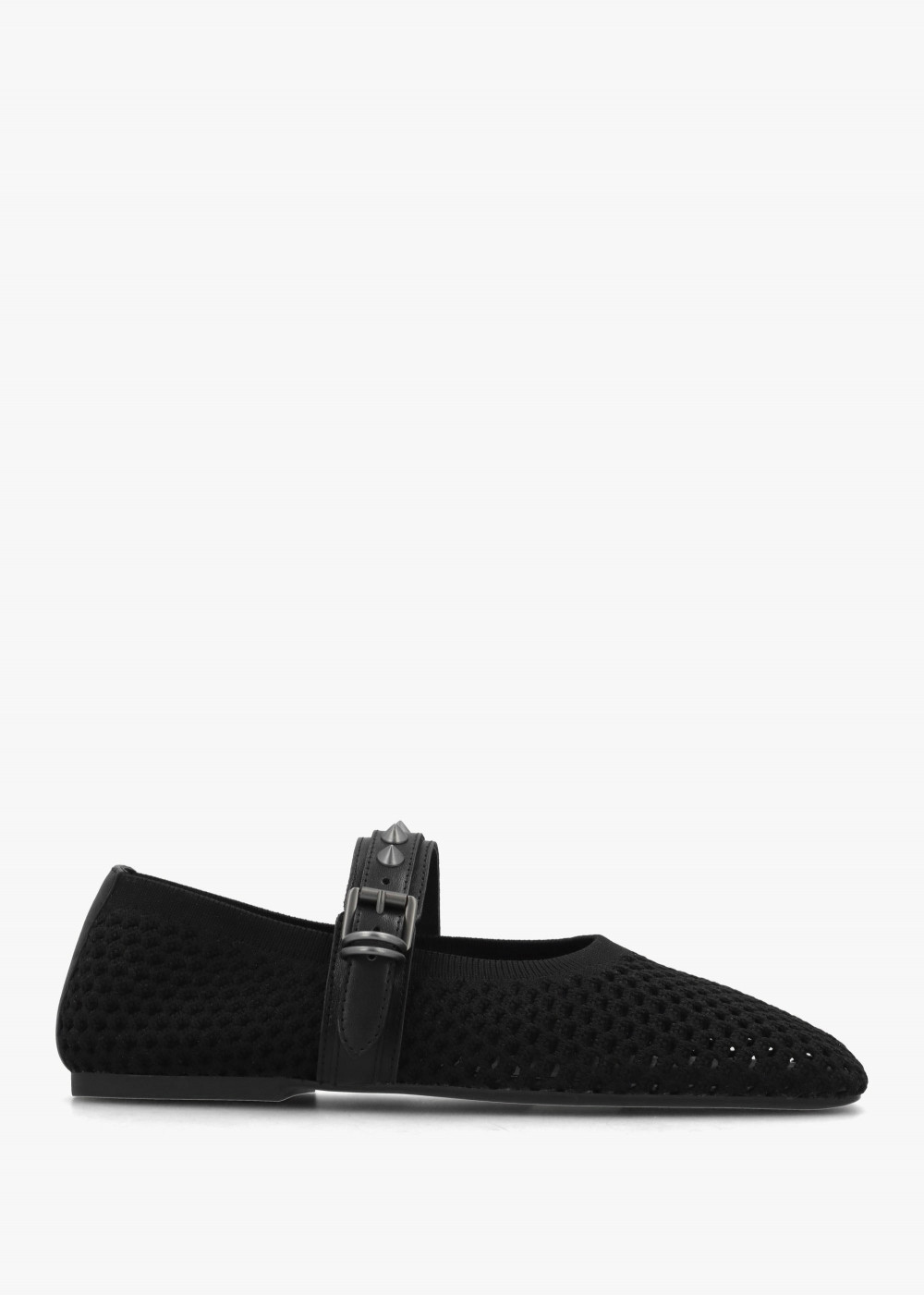 Bijoux Black Woven Studded Ballet Pumps | Daniel Footwear (UK)