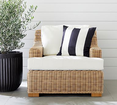 Huntington Slope Arm Lounge Chair with High Performance Cushion Covers | Pottery Barn (US)