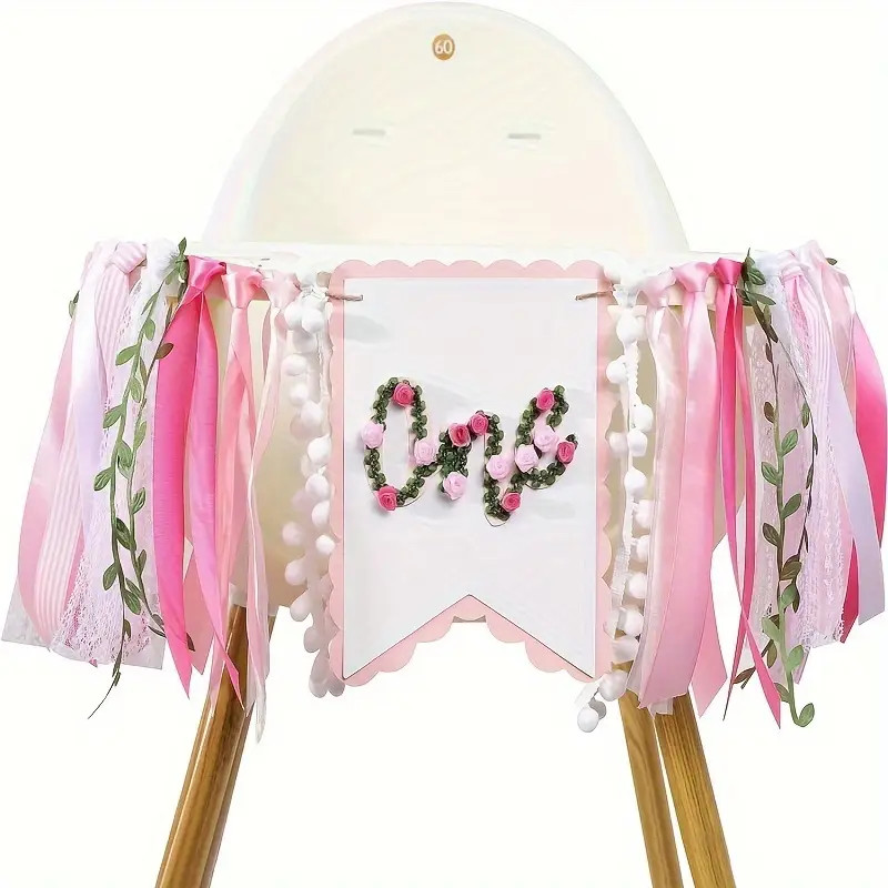 Rose High Chair Banner For Birthday - Princess Themed Party Decoration Supplies With Lace, Silk, ... | Temu Affiliate Program