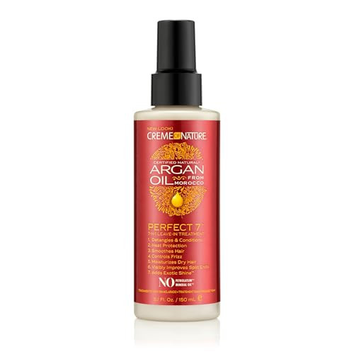 Creme of Nature, Argan Oil for Hair, Perfect 7-in-1 Leave-in Treatment, for Healthy Hair with Exotic Shine, 5.1 Fl Oz (Package May Vary) | Amazon (US)