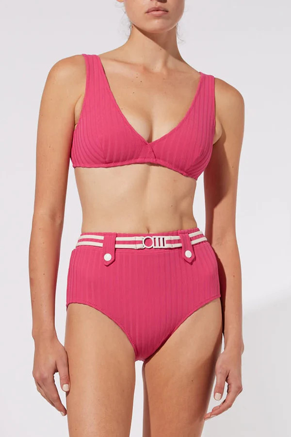 The Annie Top Solid Rib Orchid | Solid & Striped