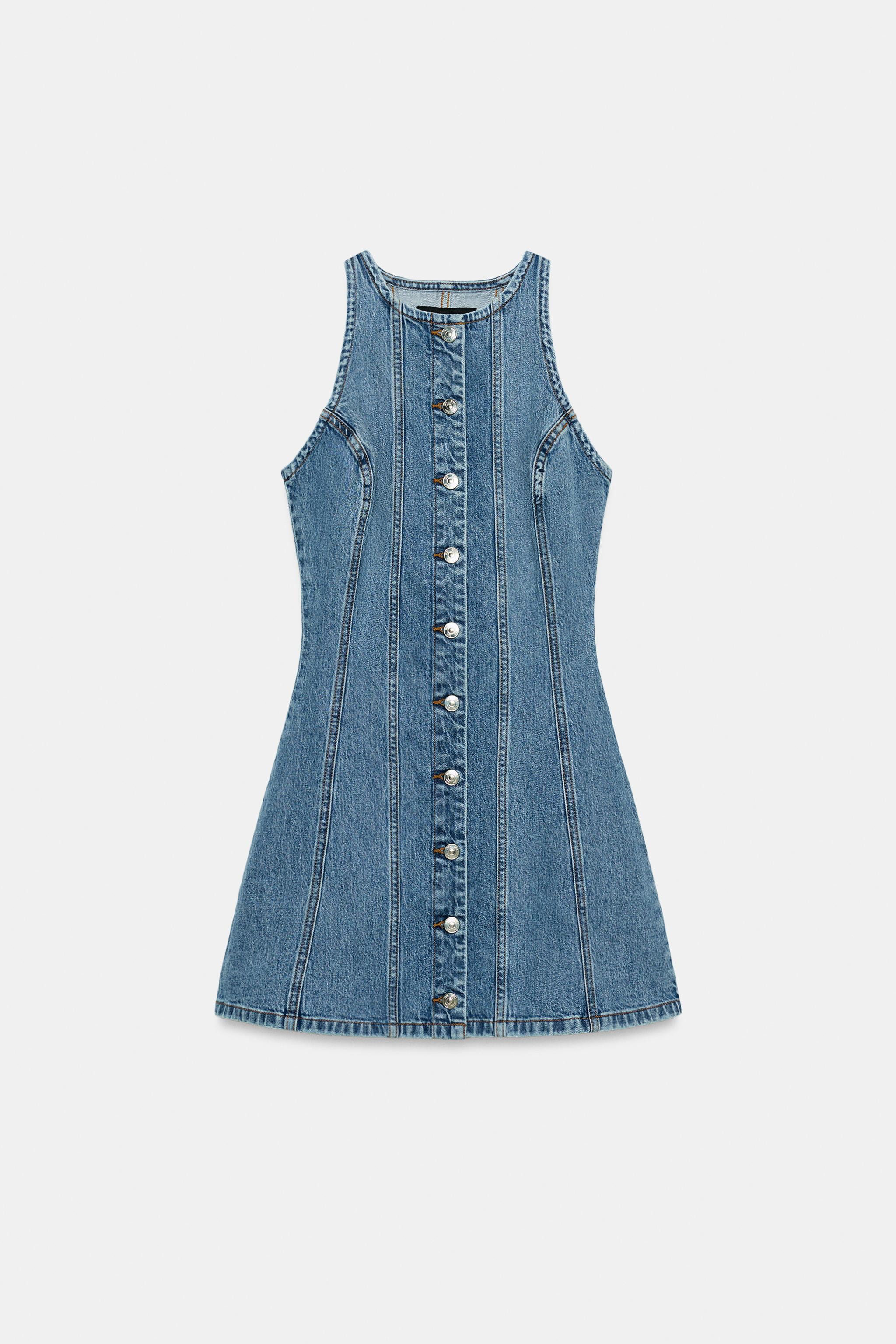 Z1975 MINI DENIM SEAM DRESS | Zara UK