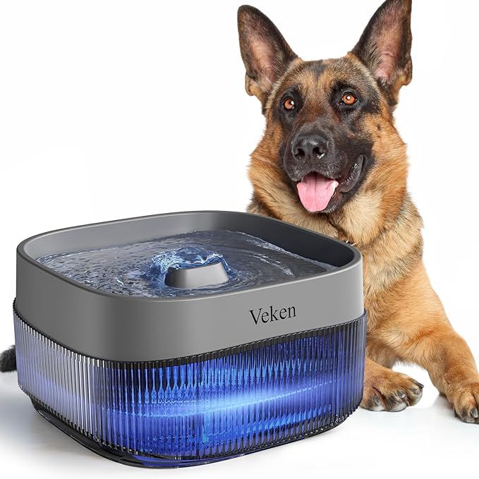 Veken Dog Water Fountain,135oz/4L Dog Water Bowl Dispenser and Automatic Pet Water Fountain for S... | Amazon (US)
