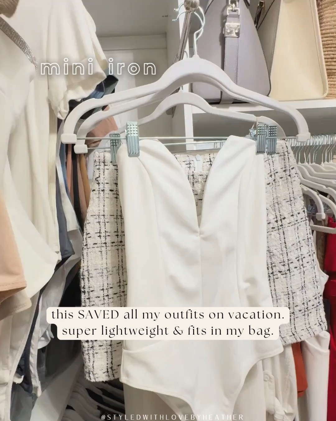 mini travel iron that’s lightweight + fits in your bag ✨ perfect for wrinkle-free outfits on vacation 

 

 #LTKmomlife #LTKSaleAlert #LTKTravel