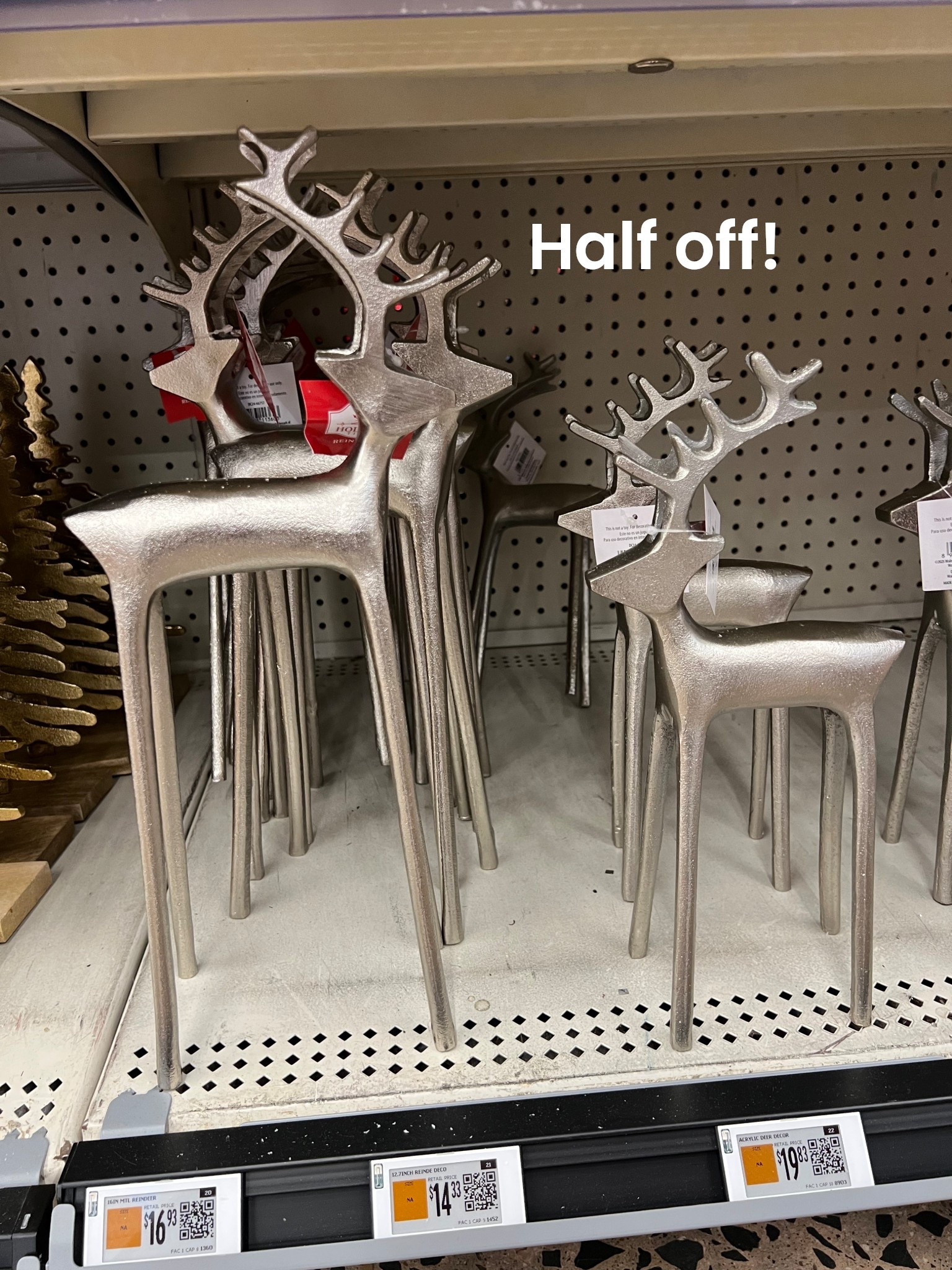 Walmart pewter reindeer Christmas tabletop decor now 50% off! Only $7.17 for the 12.75 inch and $8.47 for the 16 inch. Beautiful, looks like Pottery Barn. #walmartfinds sale

#LTKHoliday #LTKSaleAlert #LTKFindsUnder50