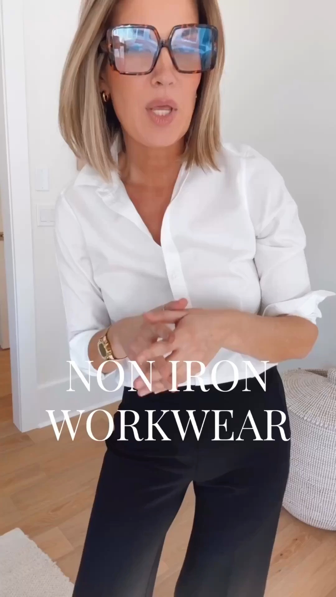 Non iron workwear 🙌🏻. I am in size 2 shirt and small tall pants. New customers use my spanx discount code RACHELXSPANX on full priced items.  Shoes true to size.

#LTKWorkwear #LTKTall #LTKOver40